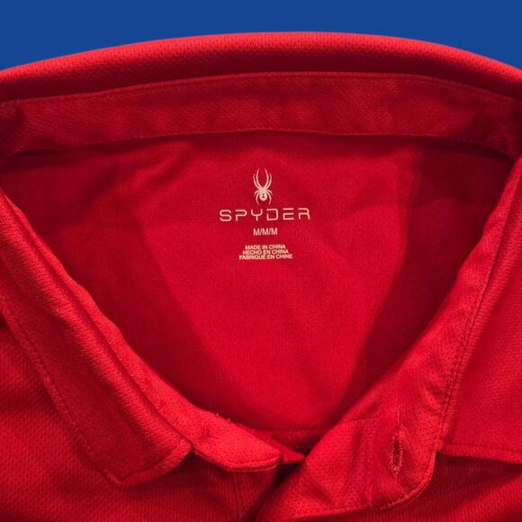 Spyder Red Freestyle Polo Men's Medium Golf Outdoor Work Shirt (Nice with Flaws) - Picture 2 of 16